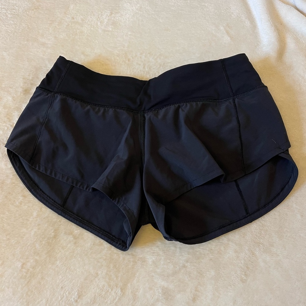 Lululemon Black Athletic Shorts with Elastic Waistband
